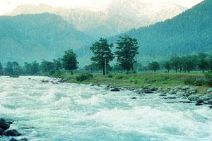 Lidder River in Jammu Kashmir India