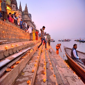 Dev Diwali Morning at Ganga Varanasi