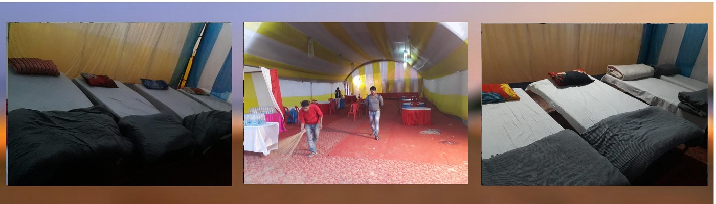 Ardh Kumbh Mela Dormitory Tent in Allahabad India