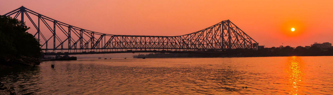 Howrah bridge at evening kolkata india